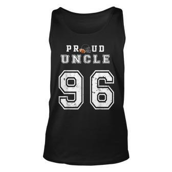 Custom Proud Football Uncle Number 96 Personalized For Men Unisex Tank Top | Mazezy
