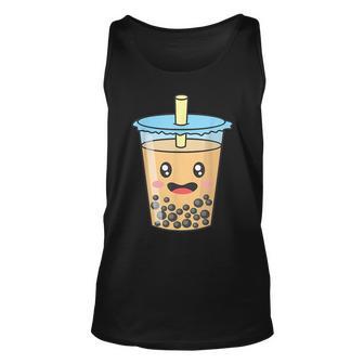Cute Boba Milk Tea Cartoon Bubble Tea Lover Mm Unisex Tank Top | Mazezy