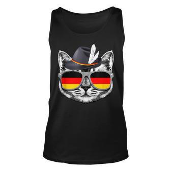 Cute Cat German Flag Oktoberfest Pride Germany Festival Tank Top | Mazezy