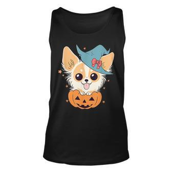 Cute Chihuahua Dog Halloween Pumpkins Tank Top - Monsterry