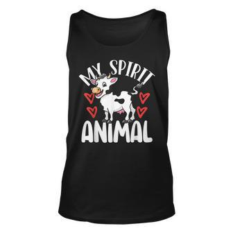Cute Cows Are My Spirit Animal Colorful Cow Cattle Lover Unisex Tank Top | Mazezy