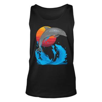 Cute Dolphin Aquatic Animals Marine Mammal Dolphin Trainers 1 Unisex Tank Top - Monsterry