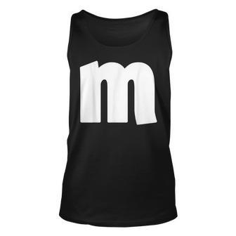 Cute Family Halloween Team Costume Matching M Letter Tank Top - Monsterry UK