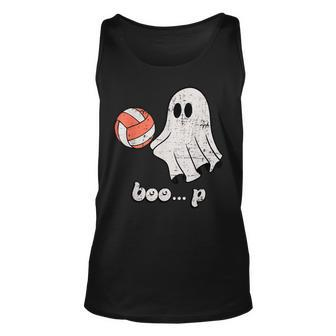 Cute Ghost Playing Volleyball Sport Player Halloween Costume Tank Top - Monsterry