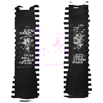 Cute Her Fight Is My Fight Girlfriend Lupus Awareness Unisex Tank Top - Thegiftio UK