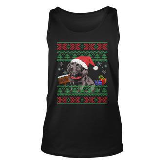 Cute Labrador Retriever Dog Santa Hat Ugly Christmas Sweater Tank Top - Monsterry