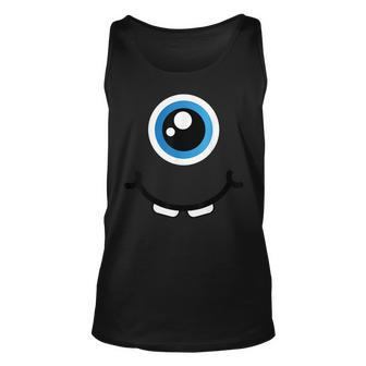Cute Monster Face Scary Eyeball & Mouth Gift Funny Monster Unisex Tank Top | Mazezy