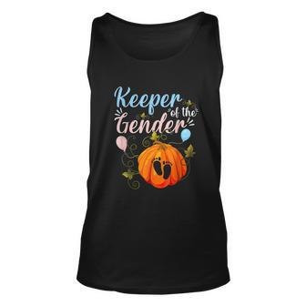 Cute Pumpkins Keeper Of The Gender Reveal Baby Thanksgiving Tank Top - Seseable