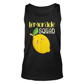 Cute Smiling Kawaii Lemon Lemonade Squad Unisex Tank Top | Mazezy