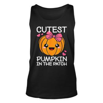 Cutest Pumpkin In The Patch Halloween Thanksgiving Tank Top - Seseable