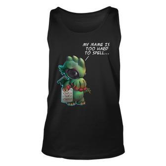 Cutulu Name Hard To Spell Arkham Tabletop Gamer Roleplaying Roleplaying Tank Top | Mazezy