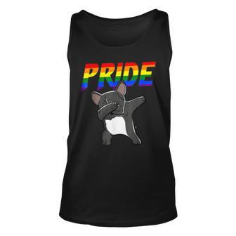 Dabbing French Bulldog Lesbian Gay Lgbt Pride Gifts Unisex Tank Top | Mazezy CA