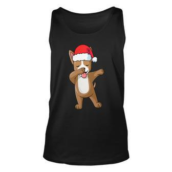Dabbing Greyhound Hat Christmas Dab Dance Cute Dog Unisex Tank Top - Monsterry DE
