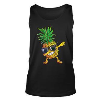 Dabbing Pineapple Sunglasses Aloha Beaches Hawaii Hawaiian Tank Top - Seseable