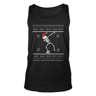 Dabbing Soccer Skeleton Ugly Christmas Sweater T Tank Top - Monsterry AU