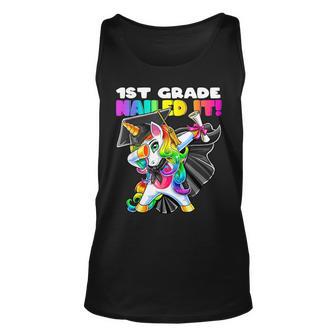 Dabbing Unicorn 1St Grade Graduation Cap Gown Gifts Girls Unisex Tank Top | Seseable CA