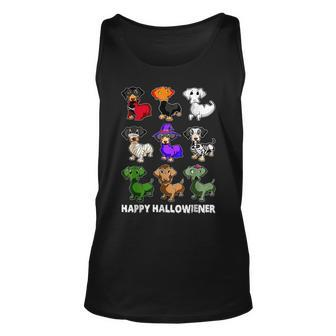Dachshund Happy Halloweiner Halloween Dogs Lover Tank Top - Seseable
