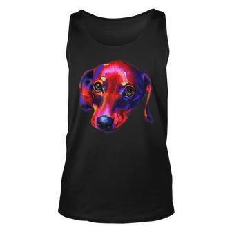 Dachshund I See Love In Your Eyes Watercolor Unisex Tank Top - Thegiftio UK