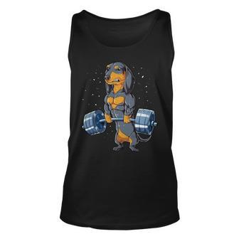 Dachshund Weightlifting - Mens Standard Unisex Tank Top - Monsterry