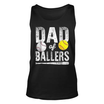Dad Of Ballers Baseball Softball Fathers Day Dad Tank Top | Mazezy DE