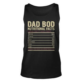 Dad Bod Nutritional Facts Funny Father Unisex Tank Top | Mazezy DE