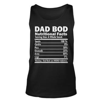 Dad Bod Nutritional Facts Funny Gifts For Dad Unisex Tank Top | Mazezy