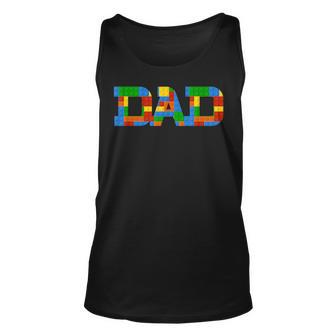 Dad Brick Builder Funny Blocks Master Builder Awesome Cute Unisex Tank Top | Mazezy AU