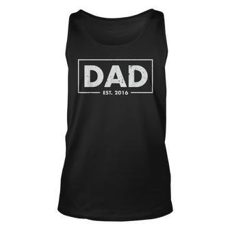 Dad Est 2016 Fathers Day Best Dad For Men Unisex Tank Top | Mazezy