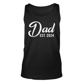 Dad Est 2024 First Fathers Day 2024 Promoted To Daddy Unisex Tank Top - Seseable