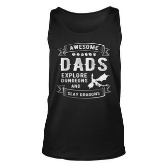 Dad Explore Dungeons Slay Dragons Rpg Tabeletop Fathers Day Tank Top | Mazezy