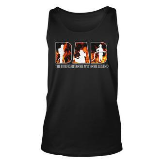 Dad The Firefighter Myth Legend For Fathers Day Tank Top | Mazezy