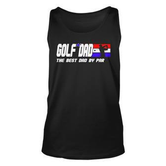 Dad Golf Men Fathers Day Golf Gifts Best Dad By Par Unisex Tank Top | Mazezy