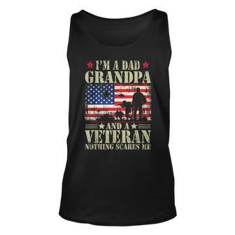 Im A Dad Grandpa And Veteran Fathers Day Papa Grandpa Tank Top | Mazezy