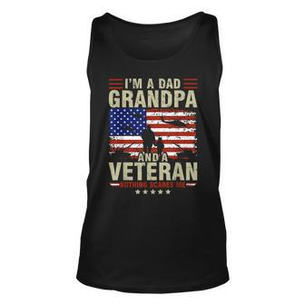 Im A Dad Grandpa And Veteran Fathers Day Papa Grandpa Veteran Tank Top | Mazezy
