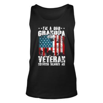Im A Dad Grandpa And Veteran Fathers Day Papa Grandpa Veteran Tank Top | Mazezy