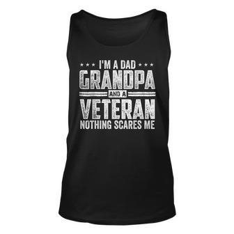 Im A Dad Grandpa And A Veteran Papa Husband Usa Flag Veteran Tank Top | Mazezy