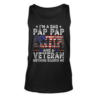 Im A Dad Pap Pap And A Veteran For Dad Fathers Day Tank Top | Mazezy