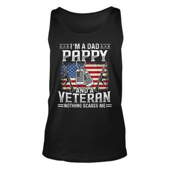 Dad Pappy And A Veteran Fathers Day Gift Gift For Mens Unisex Tank Top | Mazezy