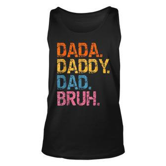 Dada Daddy Dad Bruh Fathers Day 2023 Retro Vintage Funny Unisex Tank Top - Seseable