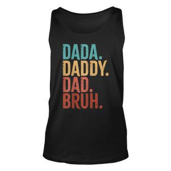 Dada Daddy Dad Bruh Fathers Day Vintage Men Unisex Tank Top | Mazezy
