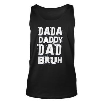 Dada Daddy Dad Bruh Funny Happy Fathers Day Vintage Unisex Tank Top | Mazezy