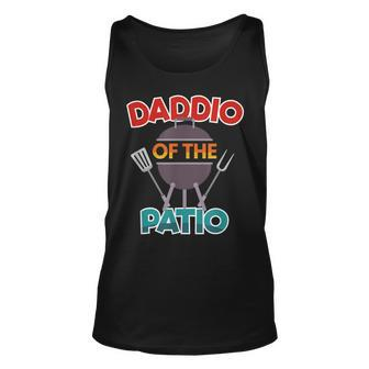 Daddio Of The Patio Home Grilling Dad Bbq Lover Mens Unisex Tank Top | Mazezy