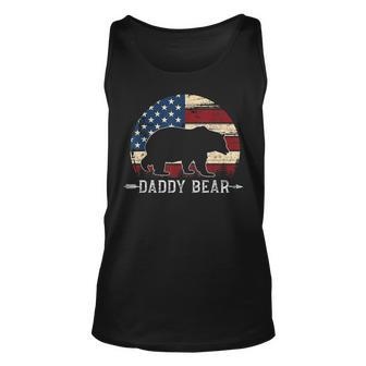 Daddy Bear American Flag 4Th Of July Fathers Day Unisex Tank Top - Thegiftio UK
