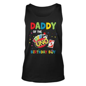 Daddy Of The Uno Birthday Boy Uno Birthday Boy Unisex Tank Top - Monsterry DE