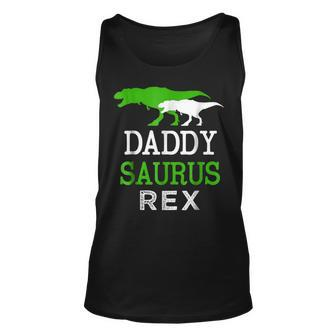 Daddy Saurus Rex Fathers Day Dinosaur Dad For Dad Tank Top | Mazezy