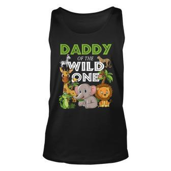 Daddy Of The Wild One Zoo Birthday Safari Jungle Animal Tank Top - Seseable