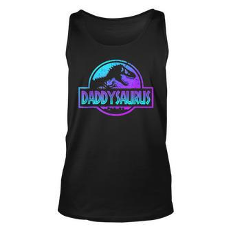 Daddysaurus Dinosaur Rex Father Day For Dad Tank Top | Mazezy