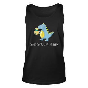 Daddysaurus Rex Funny Trex Dad Father Dinosaur Pun Unisex Tank Top | Mazezy