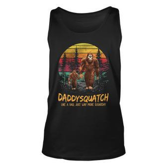 Daddysquatch Like A Dad Just Way More Squatchy Retro Funny Gift For Mens Unisex Tank Top - Seseable