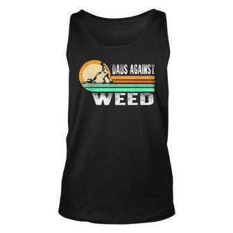 Dads Against Weed Gardening Lawn Mowing Lawn Mower Men Tank Top | Mazezy